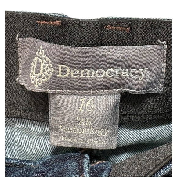 Democracy Ab Technology Ankle Length Step Hem Stretch Denim Jeans Size 16 - Picture 8 of 9